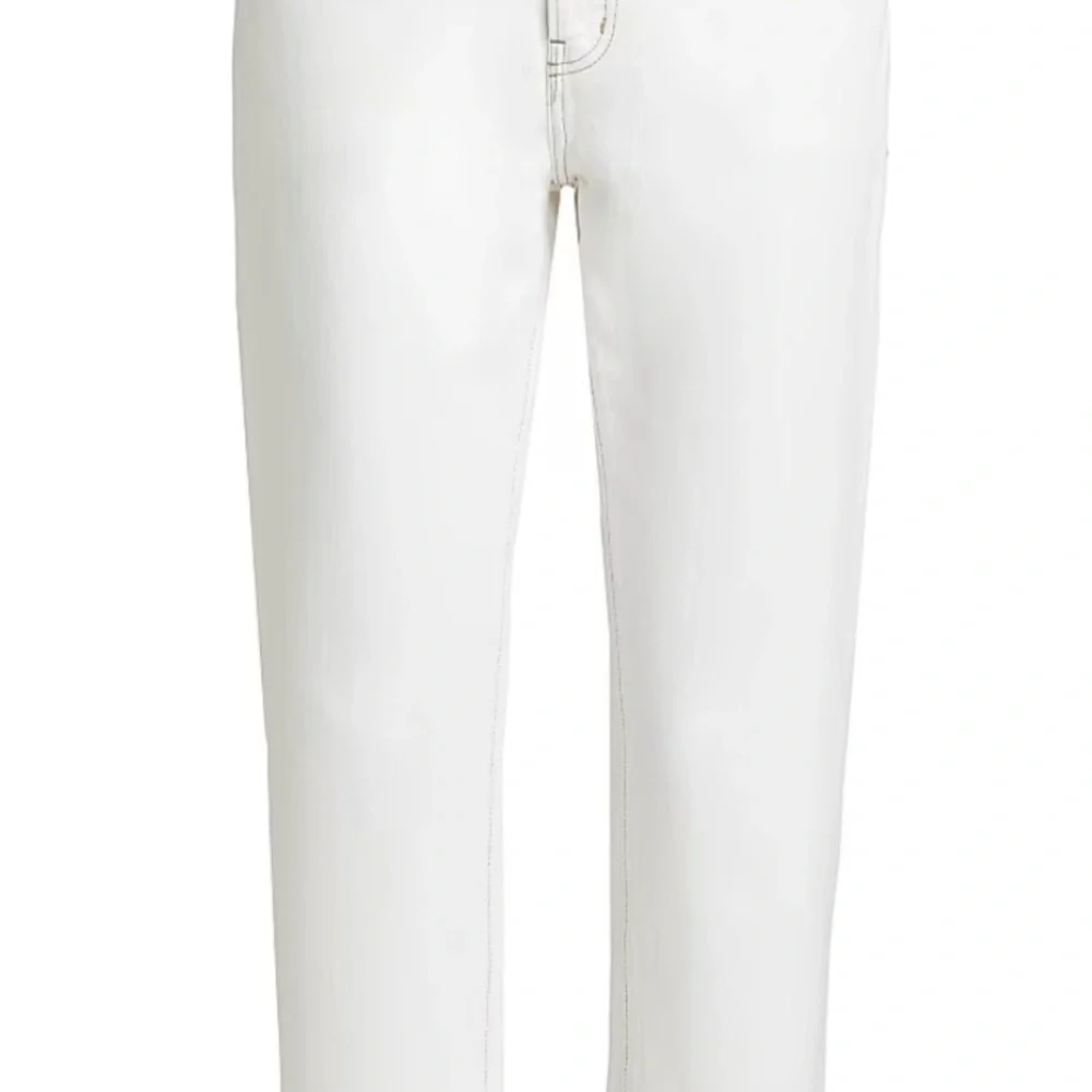 Frame Le High Skinny Blanc White Super Stretch Frayed Hem Jeans 29